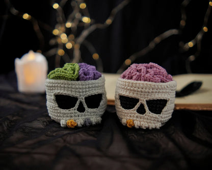Brainy Skull Coaster set Crochet Pattern