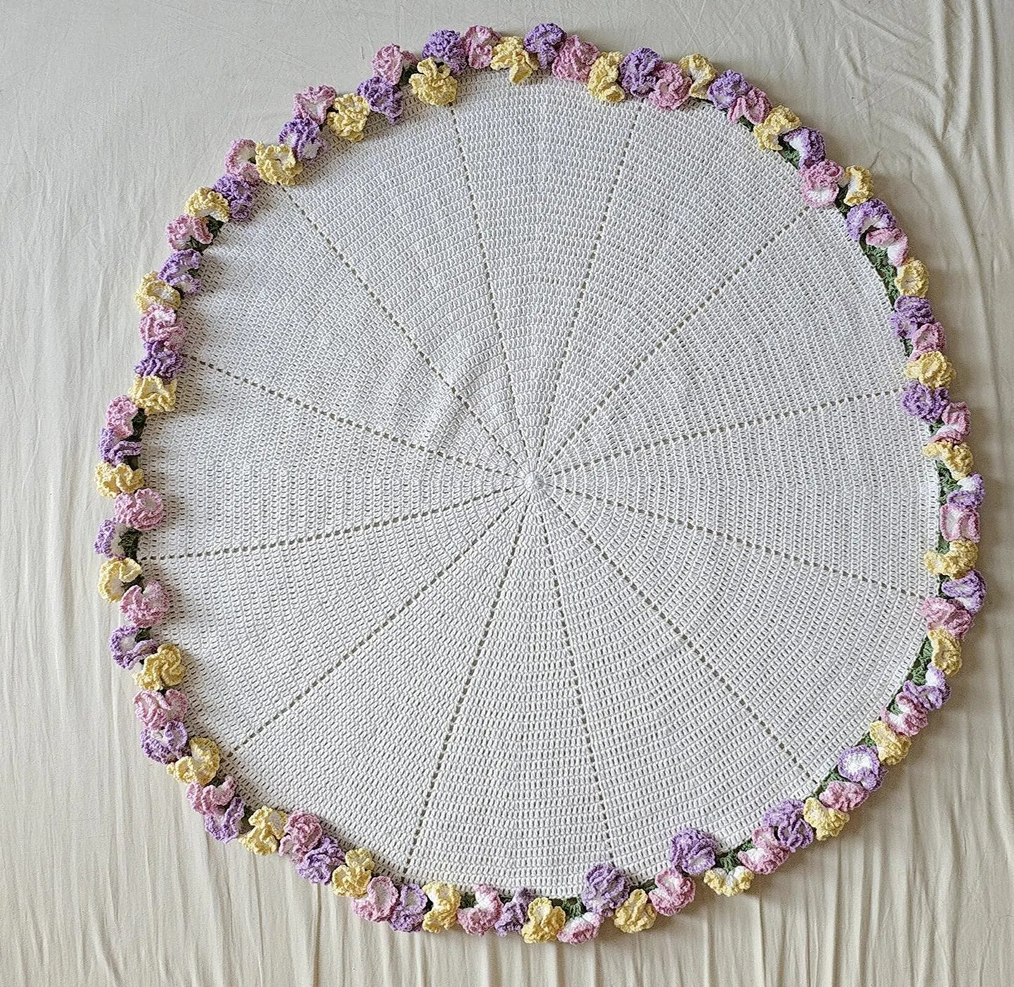 Carnation Garden bouquet blanket pattern