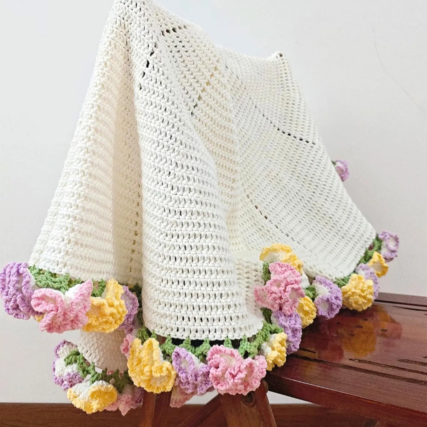 Carnation Garden bouquet blanket pattern